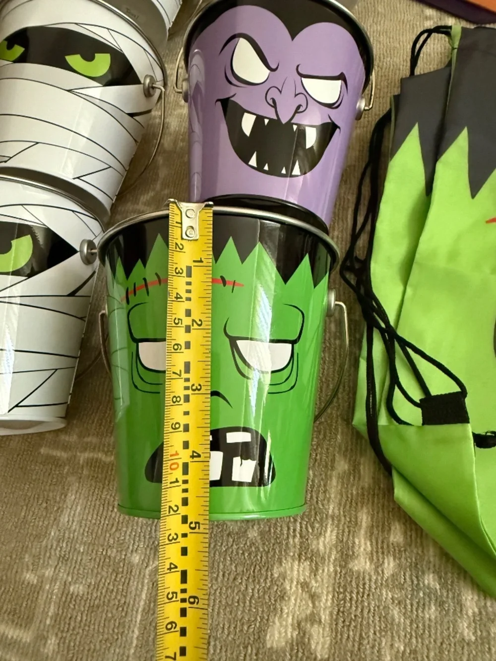 Halloween Party Supplies Bundle- Buckets, Drawstring Backpacks, Tote Bags